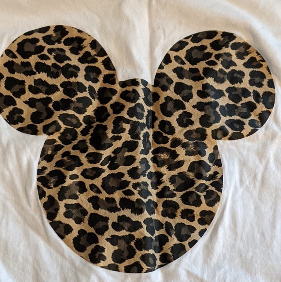 Bella Canvas Tops - Mouse leopard print t shirt nwot